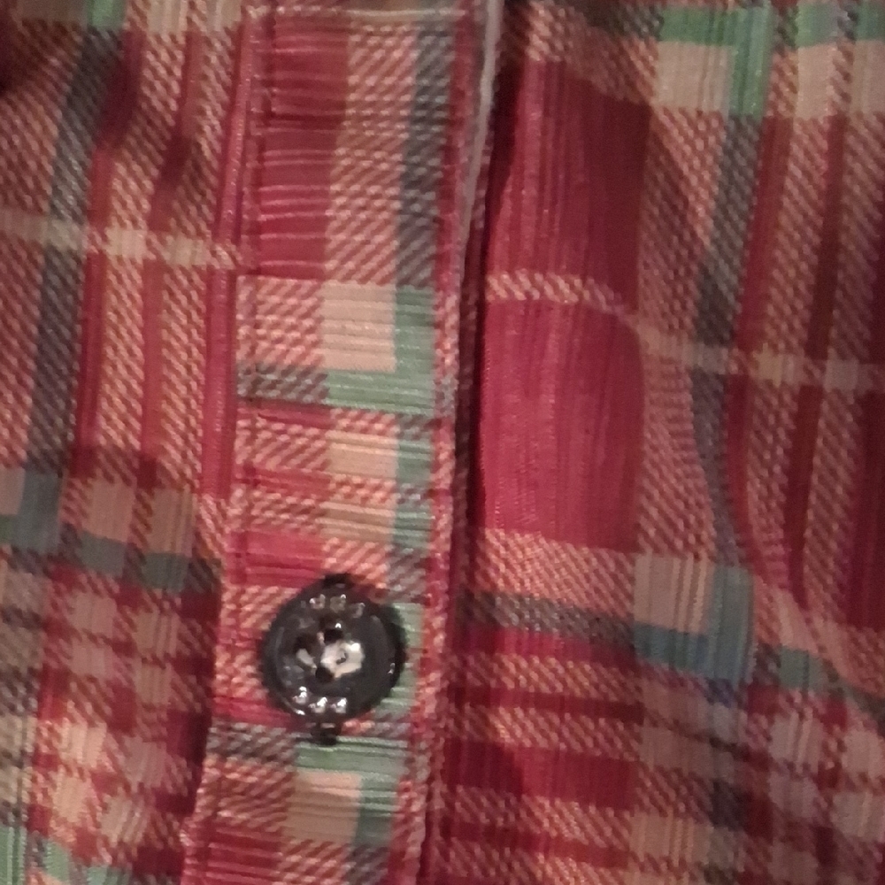 Stylish Red & Yellow Plaid Kids Button Down Shirt - Picture 4 of 5
